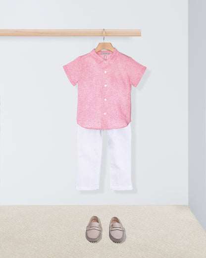 Henry Hot Pink Linen Shirt