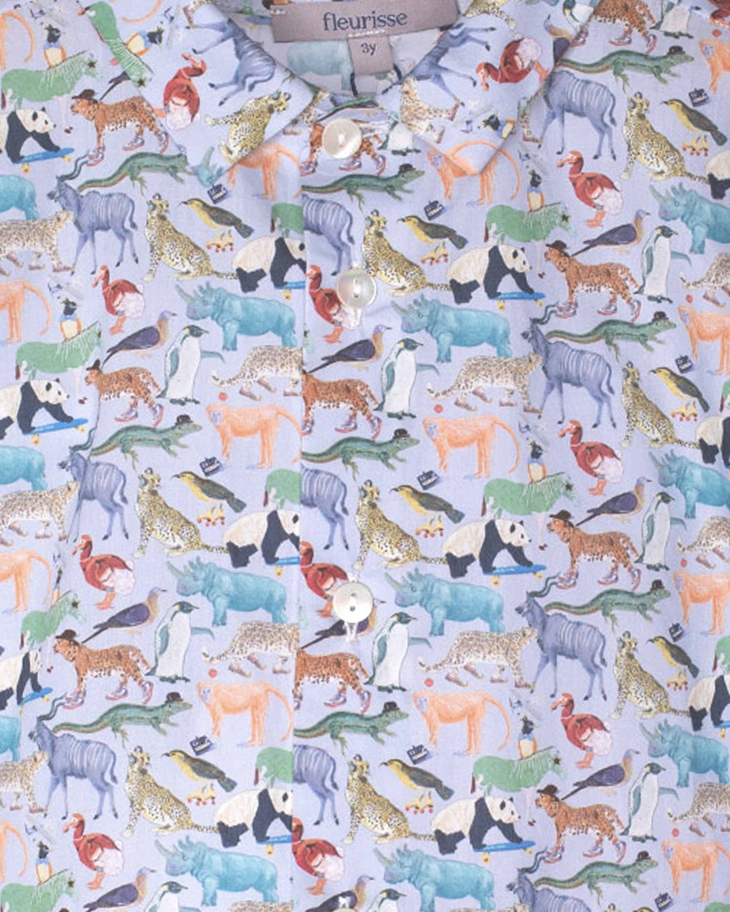 Henry Liberty Animals Blue Queue Shirt