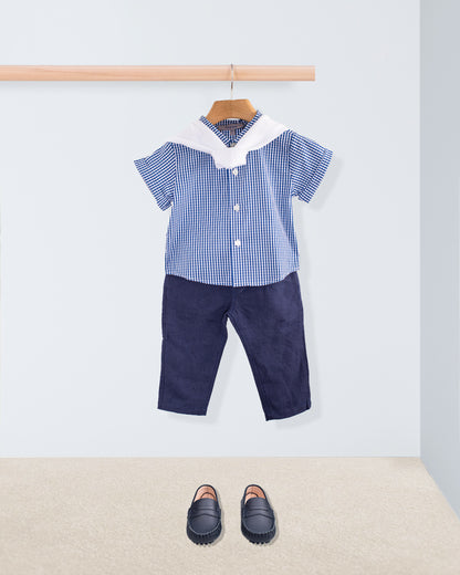 Henry Summer Navy Check Shirt - Shirt