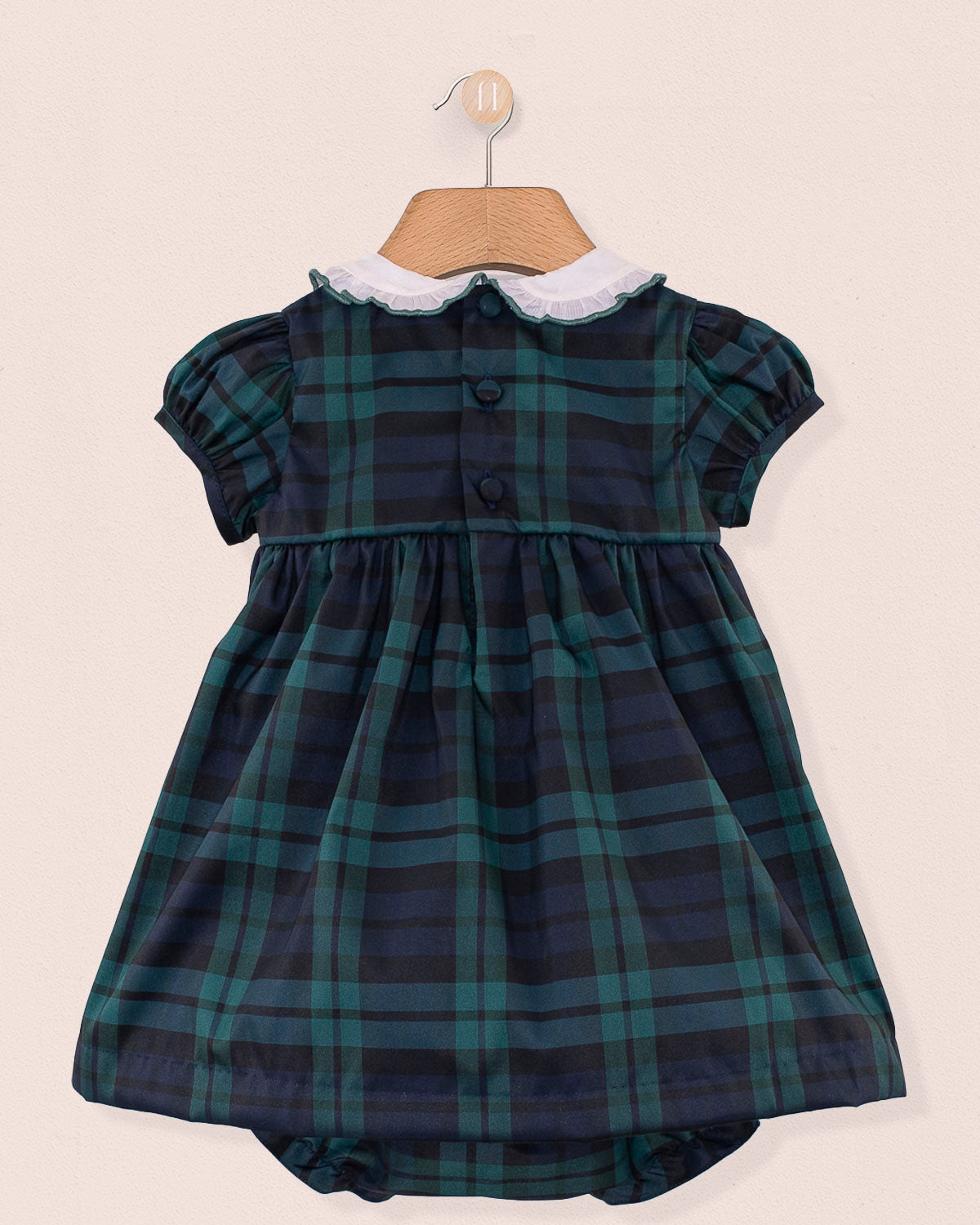 Baby Holiday Black Watch Plaid Smock Set - Baby Dress
