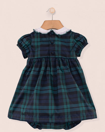 Baby Holiday Black Watch Plaid Smock Set - Baby Dress