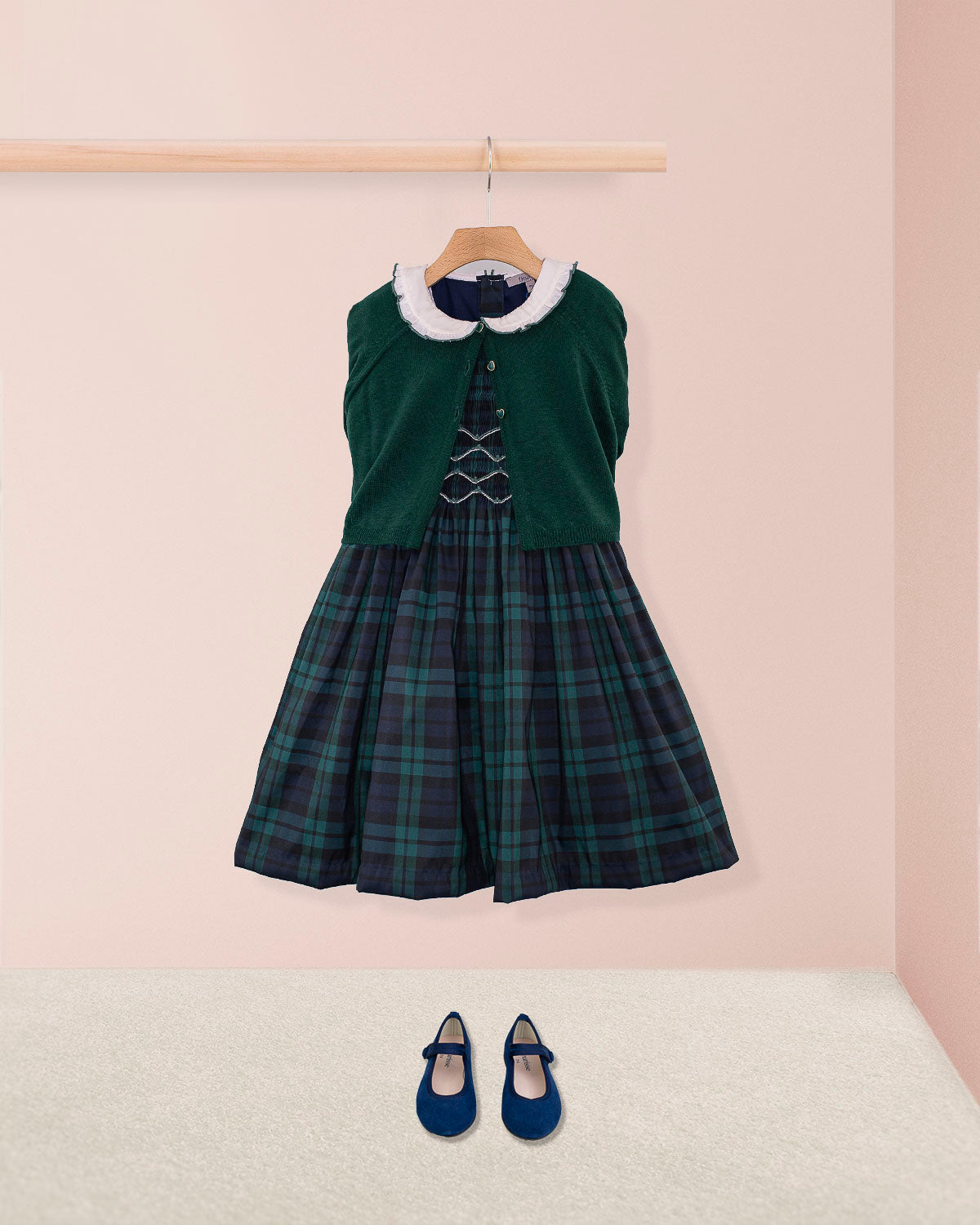 Holiday Black Watch Plaid Smock - Dress