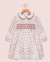 Holly Cranberry Smocked Dress