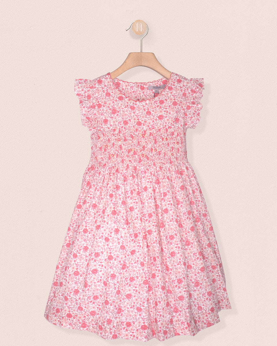 Honor Holiday Floral Smocked Dress