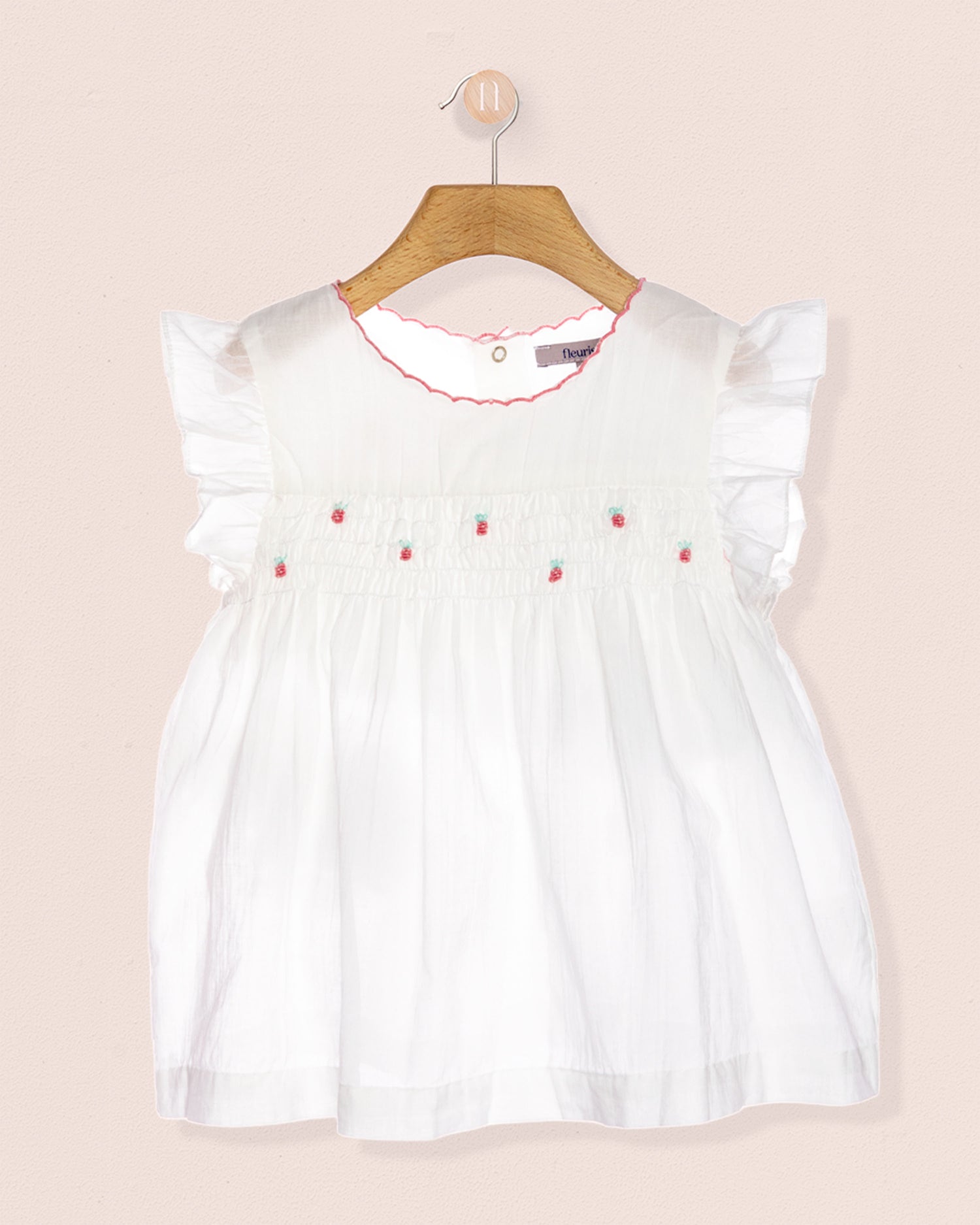 Honor Embroidered Strawberry Smocked Tunic