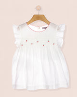 Honor Embroidered Strawberry Smocked Tunic