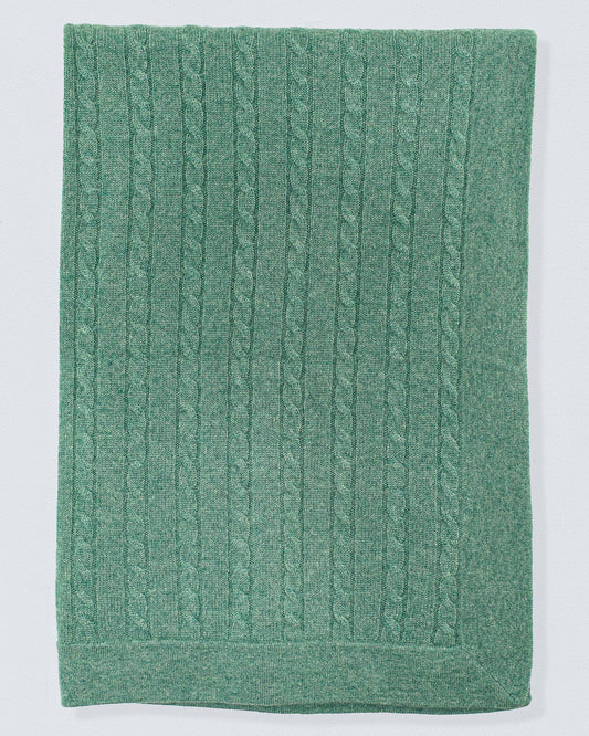 Luxe Cashmere Hunter Cable Blanket - Blanket