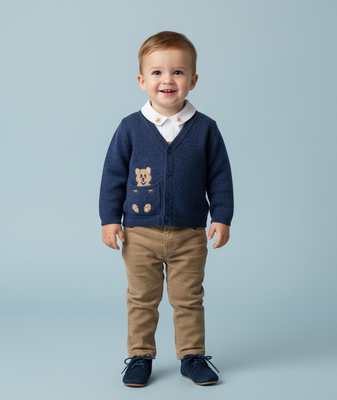 Bear Jean Cashmere Cardigan Outfit