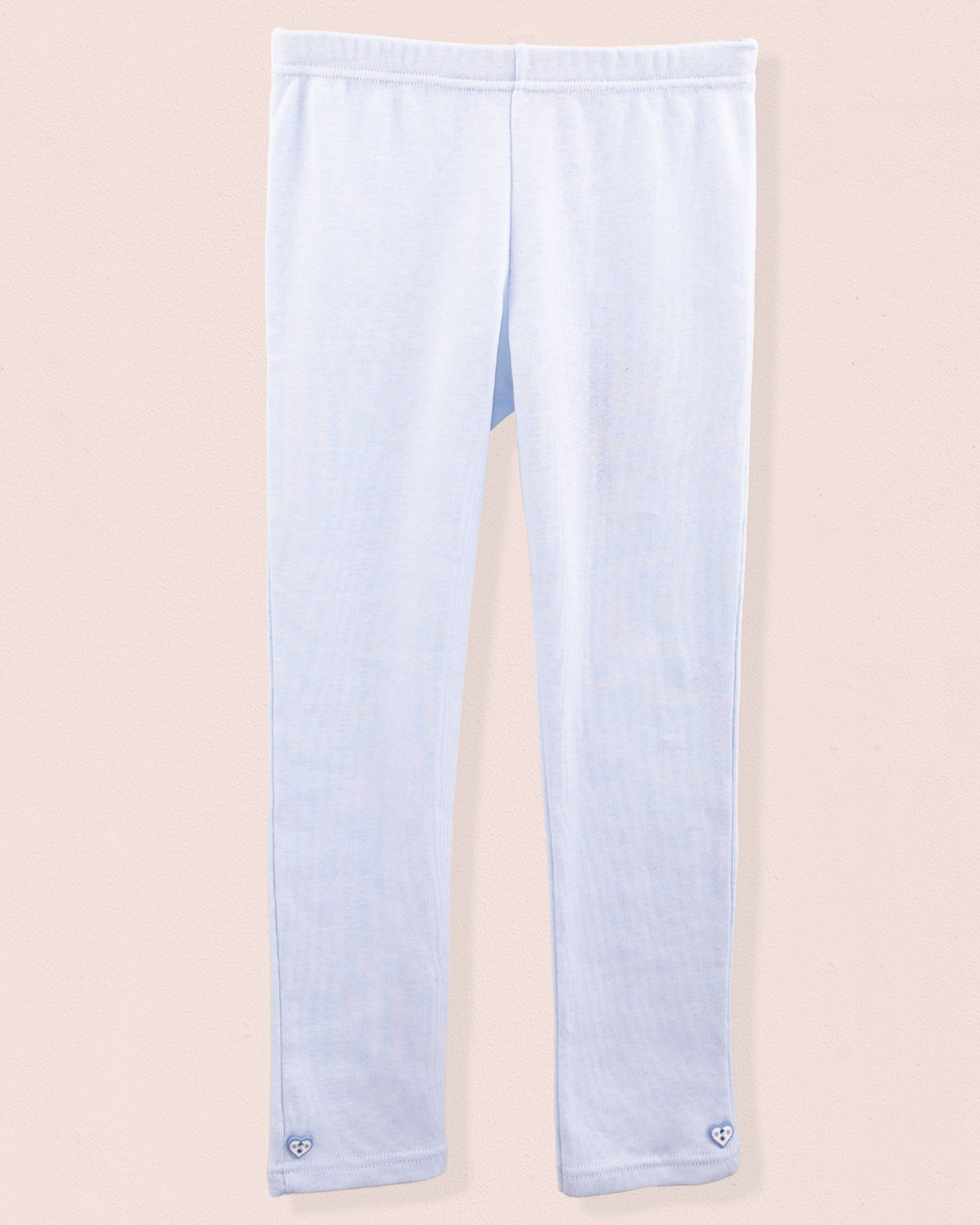 Italian Brushed Cotton Powder Blue Legging - Jersey