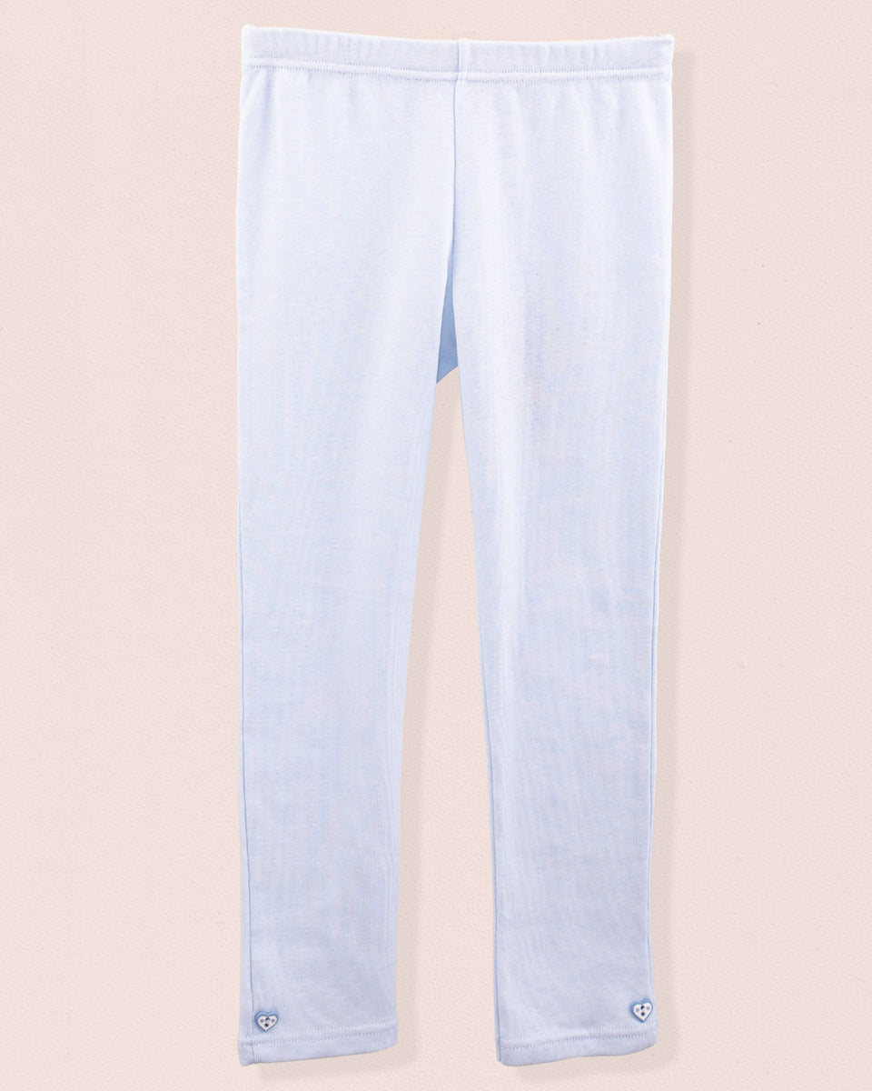 Italian Brushed Cotton Powder Blue Legging