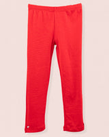 Italian Brushed Cotton Red Legging