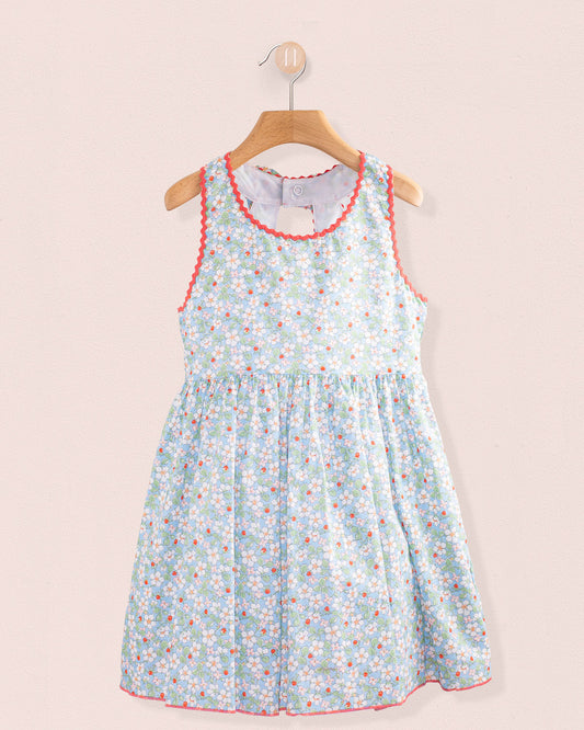 Ibiza Liberty Strawberry Field Blue Dress - Dress