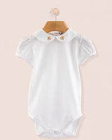 Ines onesie with Embroidered Beige Bear