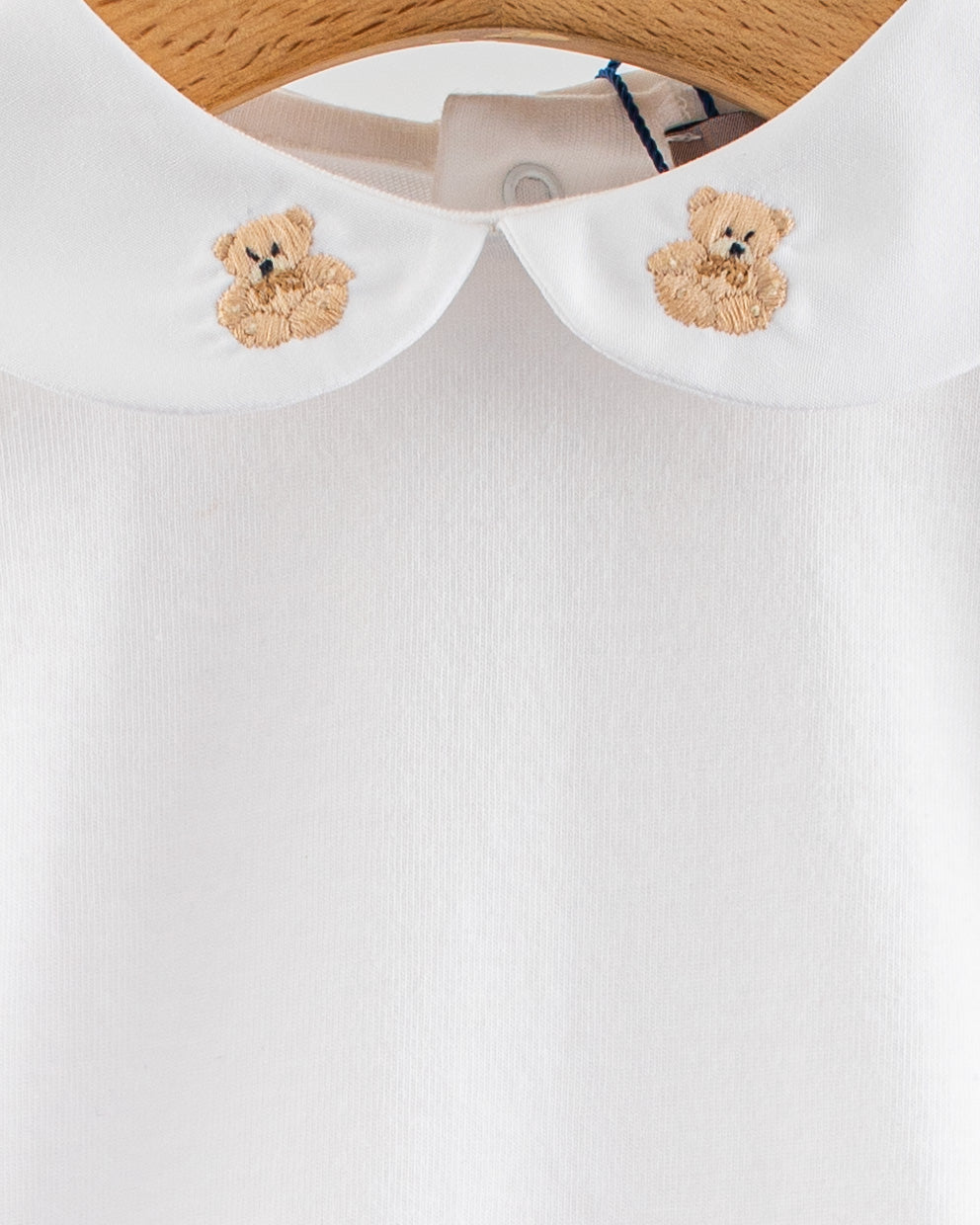 Ines onesie with Embroidered Beige Bear - Onesie