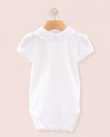 Ines Onesie Italian Embroidered Light Blue Bows