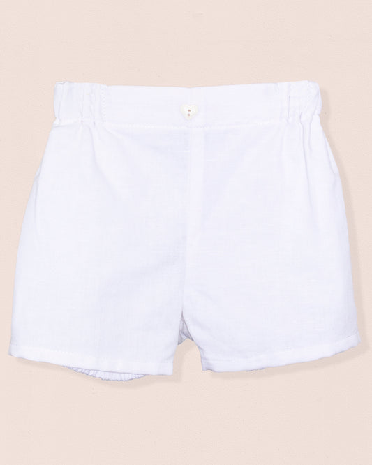 Iris Italian White Linen Shorts - Pant