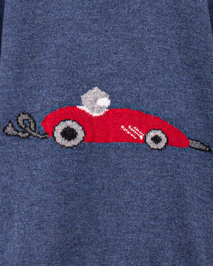 Car Jean Blue Mélange Sweater - Sweater