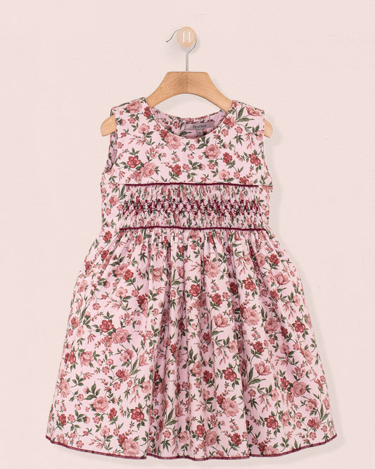 Julie Jumper Rose Garden Twill Smock - Smocked Dress