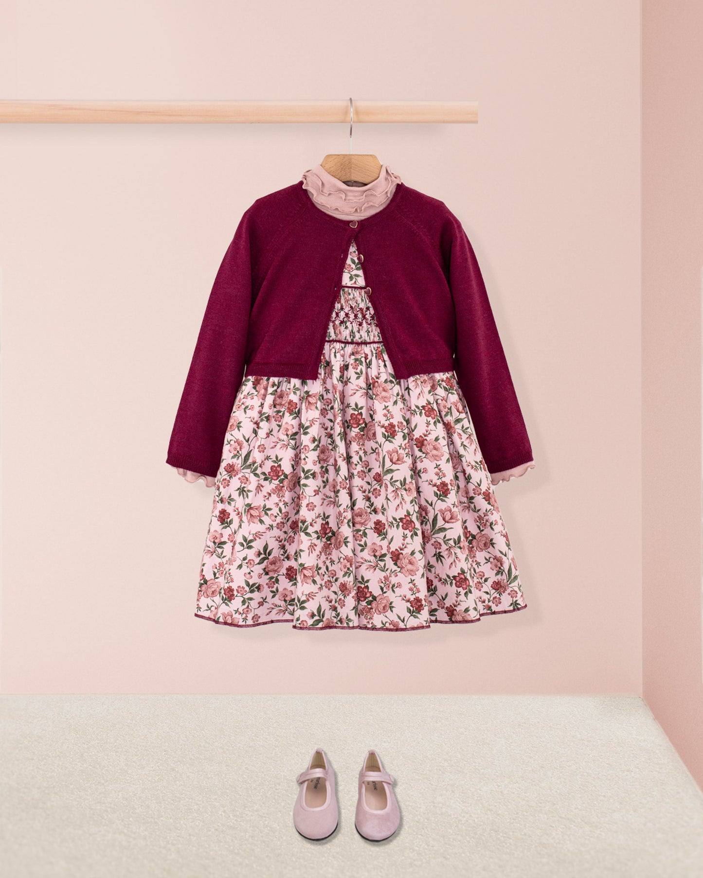 Julie Jumper Rose Garden Twill Smock - Smocked Dress