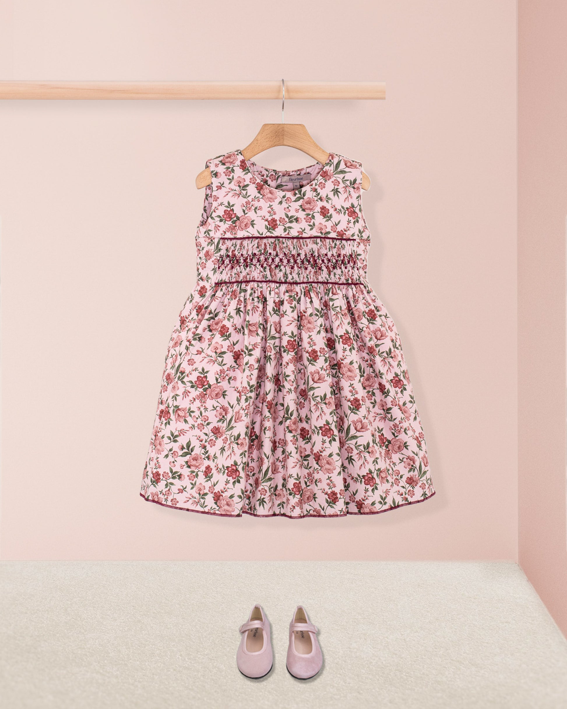 Julie Jumper Rose Garden Twill Smock - Smocked Dress