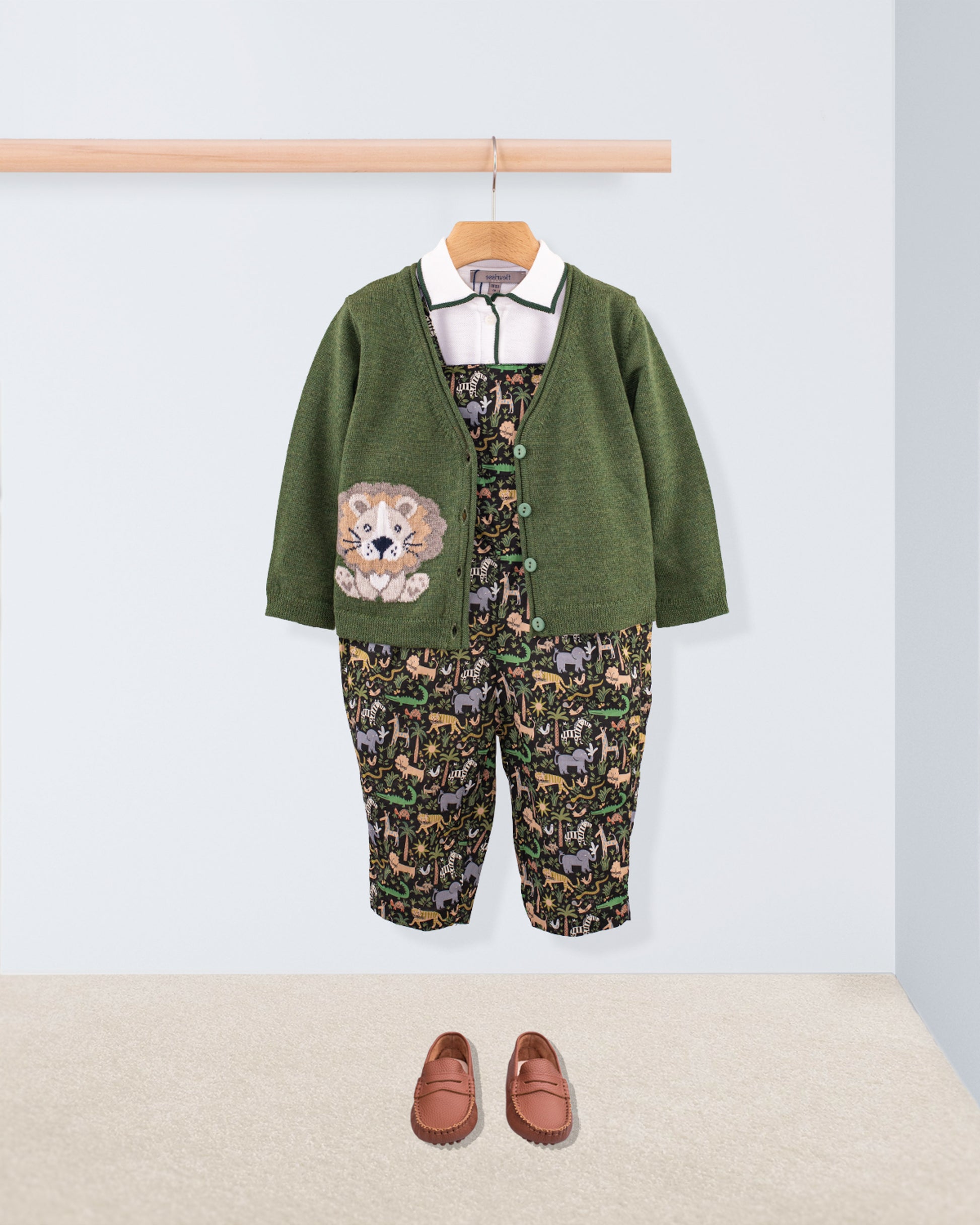 Bear Liberty Louie's Jungle Black Overall - Romper