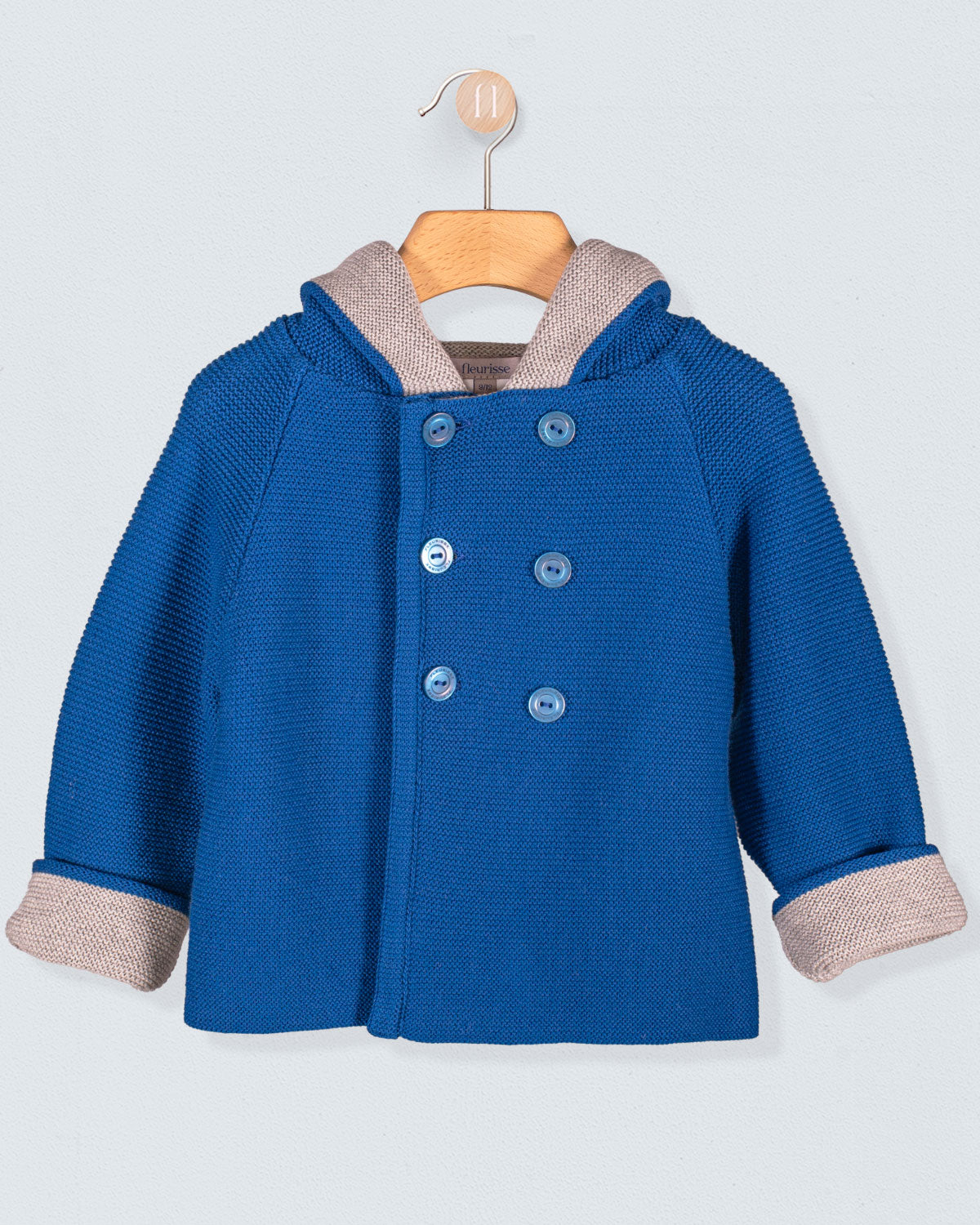 Jackpot Cerulean and Grey Hooded Jacket - Cardigan