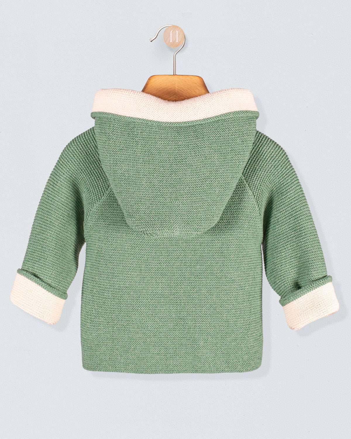 Jackpot Sage Mélange Hooded Jacket - Layette