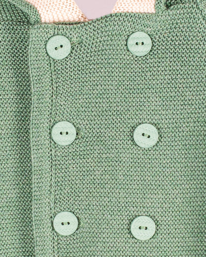 Jackpot Sage Mélange Hooded Jacket - Layette