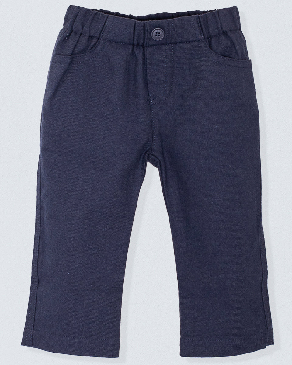 James Navy Flannel Pull-On Pant