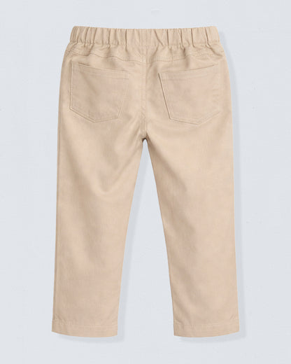 back view Beige pants on a light gray background