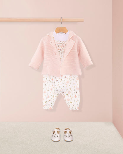 Joie Tuscany Soft Pink Rosebuds Overall - Romper
