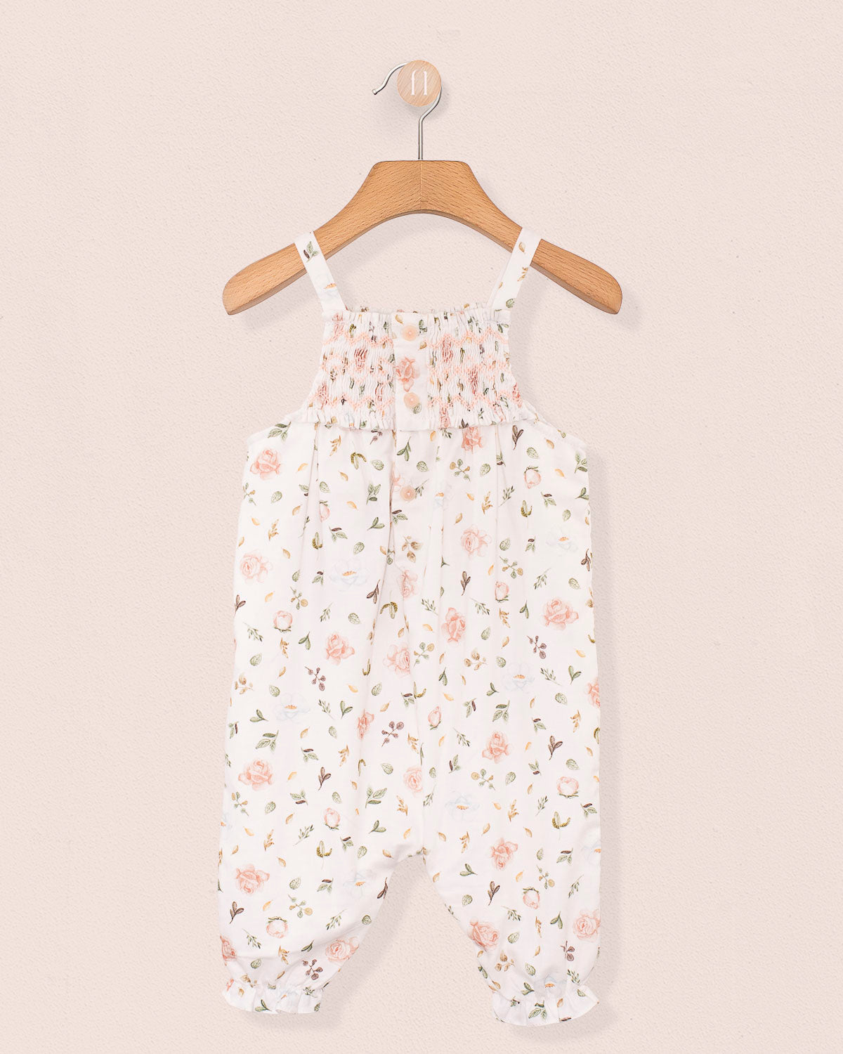 Joie Tuscany Soft Pink Rosebuds Overall - Romper
