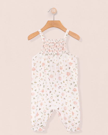 Joie Tuscany Soft Pink Rosebuds Overall - Romper