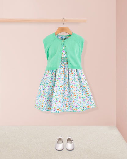 Jolie Veneto Peppermint Garden Smock - Smocked Dress