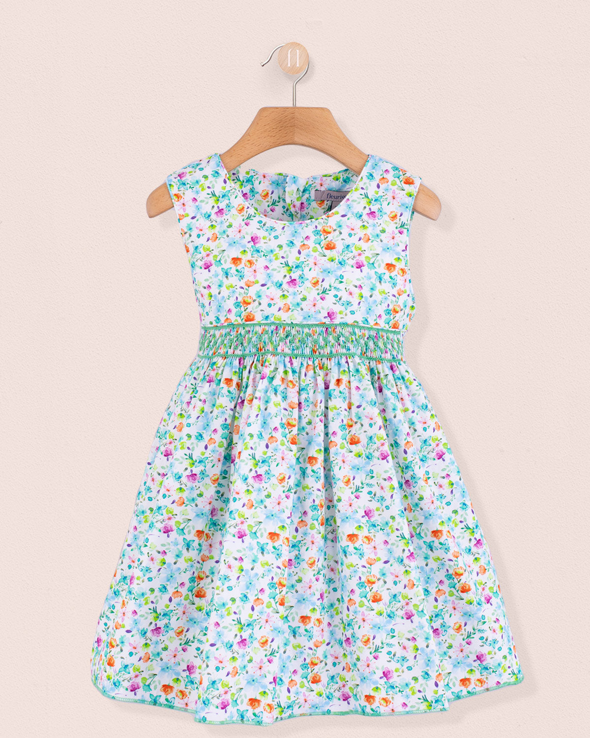 Jolie Veneto Peppermint Garden Smock - Smocked Dress