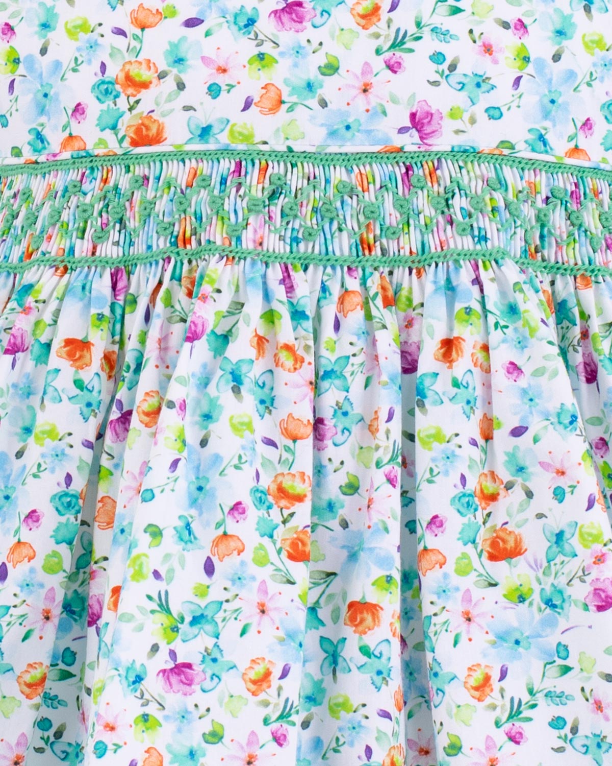 Jolie Veneto Peppermint Garden Smock - Smocked Dress