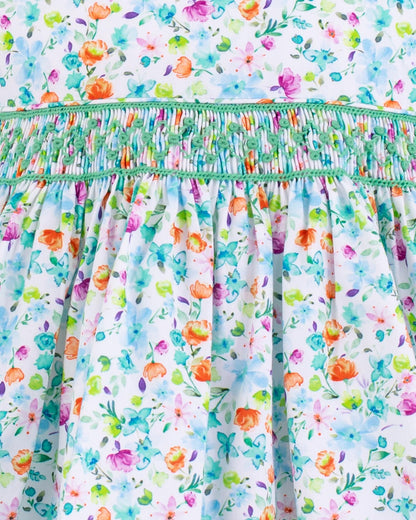 Jolie Veneto Peppermint Garden Smock - Smocked Dress