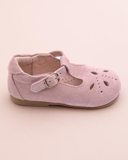 Josephine Pink Suede T-Bar Shoe - Shoe