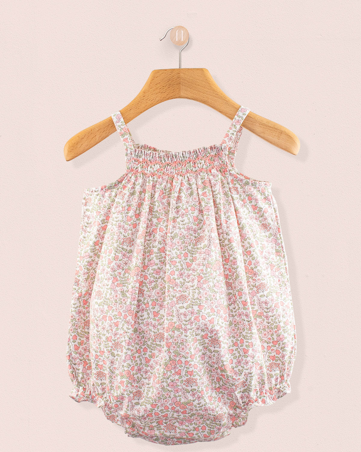 Joyeuse Garden Pink Smocked Bubble - Romper