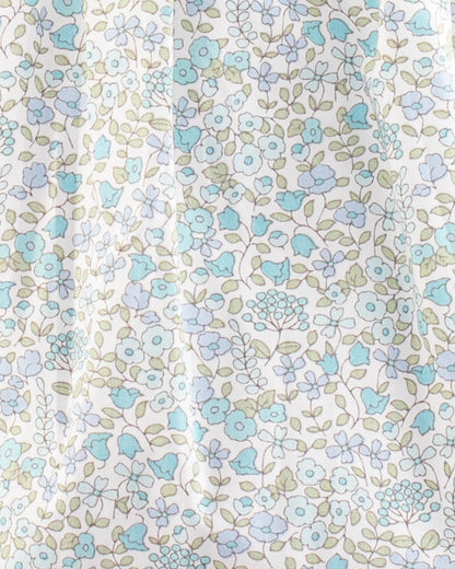 Joyeuse Garden Blue Smocked Bubble - Romper