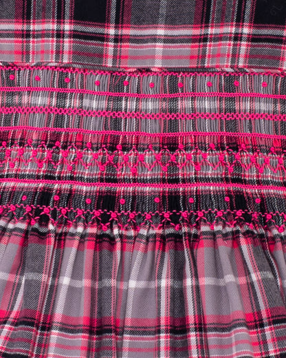 Julianne Primrose Flannel Smock - Smocked Dress