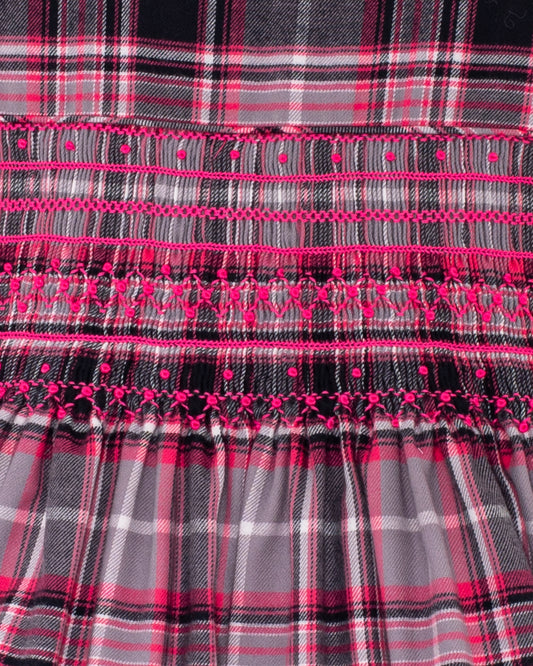 Julianne Primrose Flannel Smock - Smocked Dress