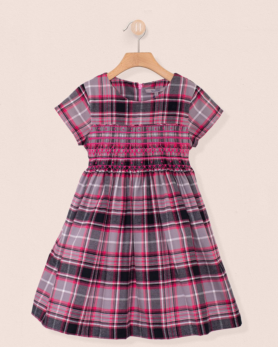 Julianne Primrose Flannel Smocked Dress