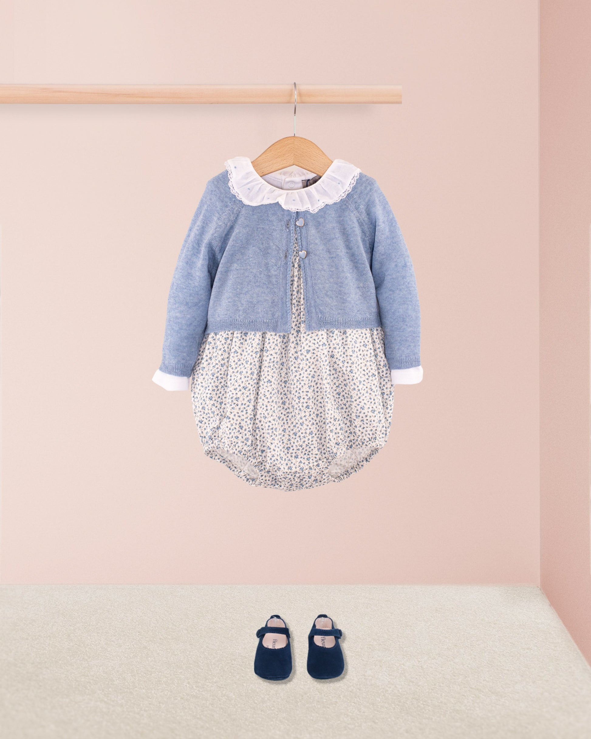 Kensington French Blue Floral Romper - Romper