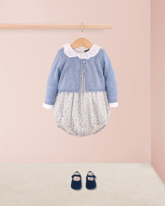 Kensington French Blue Floral Romper - Romper