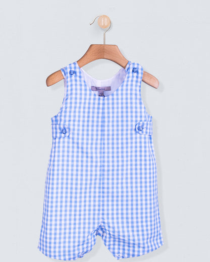 Kennedy Large Blue Gingham Romper - Romper