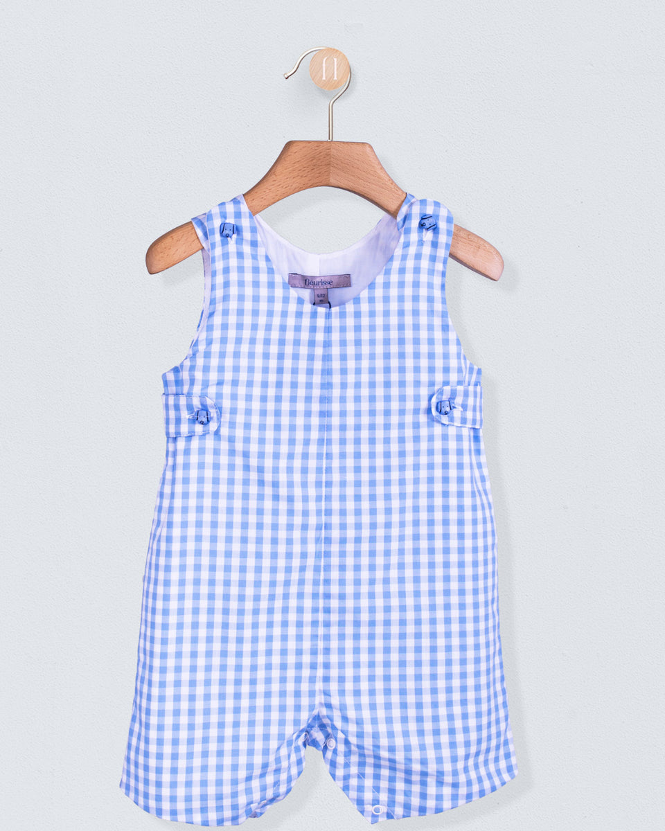 Kennedy Large Blue Gingham Romper