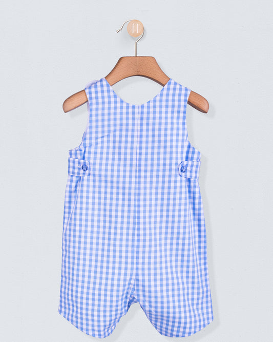 Kennedy Large Blue Gingham Romper - Romper