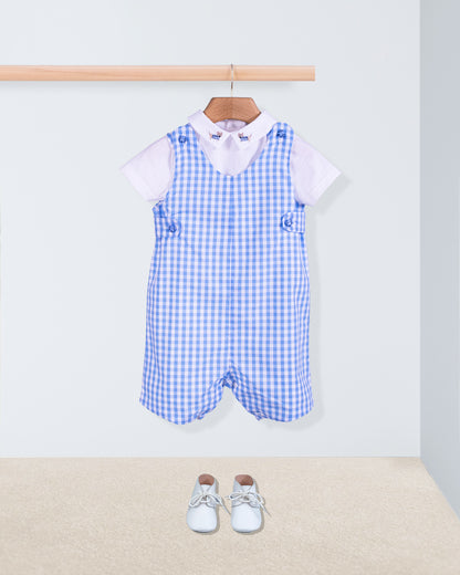 Kennedy Large Blue Gingham Romper - Romper