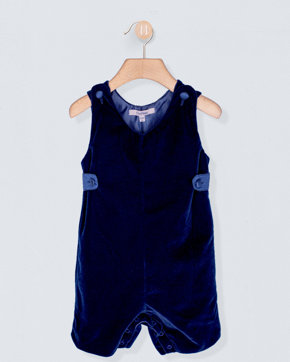 Kennedy Italian Navy Velvet Romper